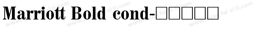 Marriott Bold cond字体转换